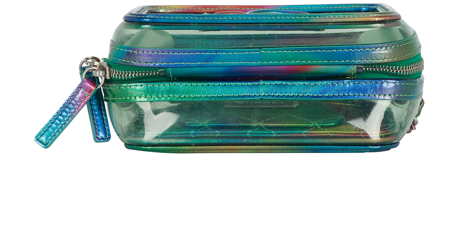 Filigree Small Vanity Case, &pound;3,000, Handbags, Green/Orange/Purple, Leather/PVC, Top view